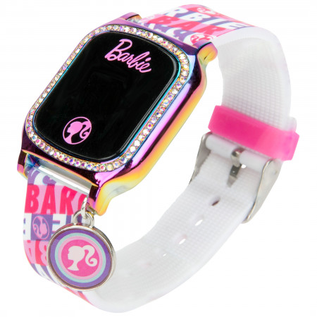 Barbie Pink Waves LED Kid's Watch With Silicone Band
